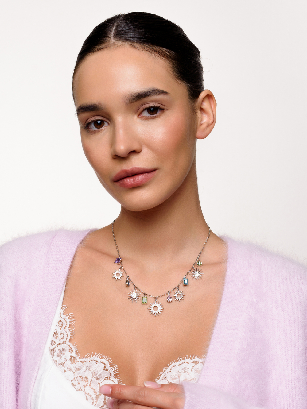 Колье "Sun caramel" Silver