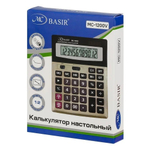 Калькулятор настольный Basir 12 Bit, двойное питание, LCD, 18.8*14.7*3.3 см, бронзовый
