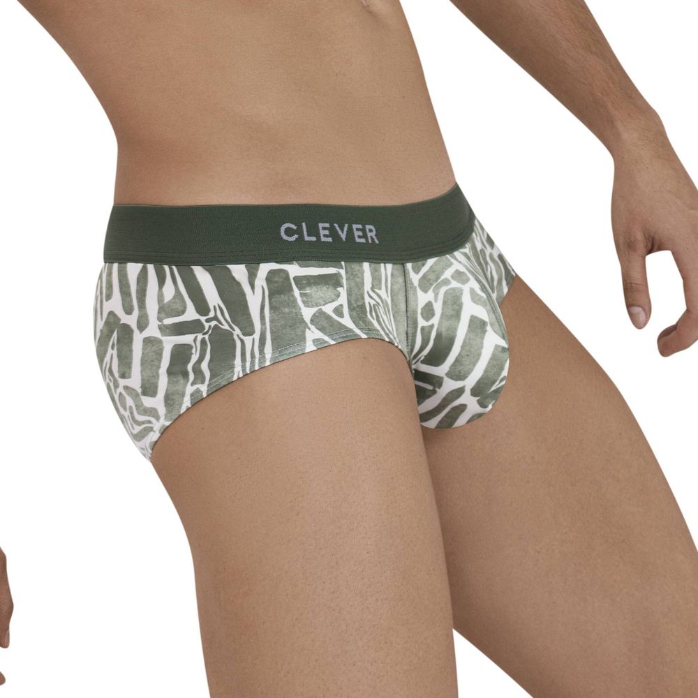 Мужские трусы брифы с принтом цвета хаки Clever INNER CLASSIC BRIEF 113010