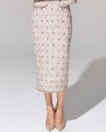 Юбка длины миди из премиального твида