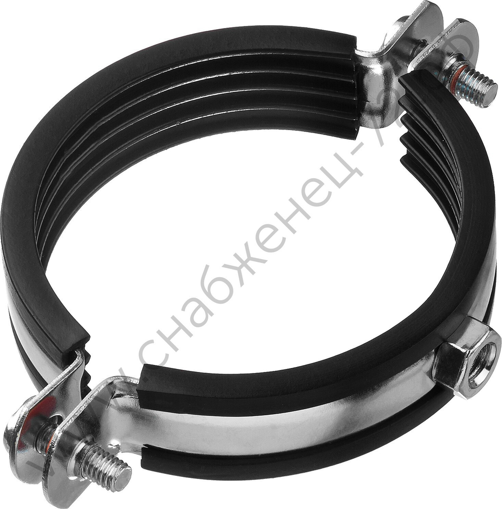 ЗУБР 2 1/2″ трубный хомут с гайкой, цинк, 6 шт (37850-75-80)