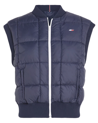Женская теннисная жилетка Tommy Hilfiger Essentials Regular Fit Gilet - небесный