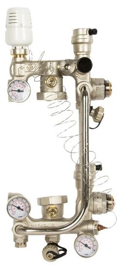 Насосно-смесительный узел Valtec VT.COMBI.0.180 для тёплого пола 180 мм.