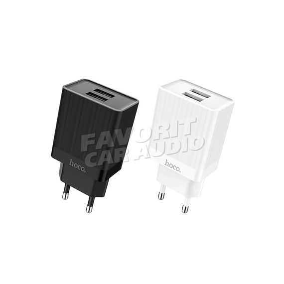 СЗУ 2 USB HOCO C51A Prestige 3400mA пластик белый
