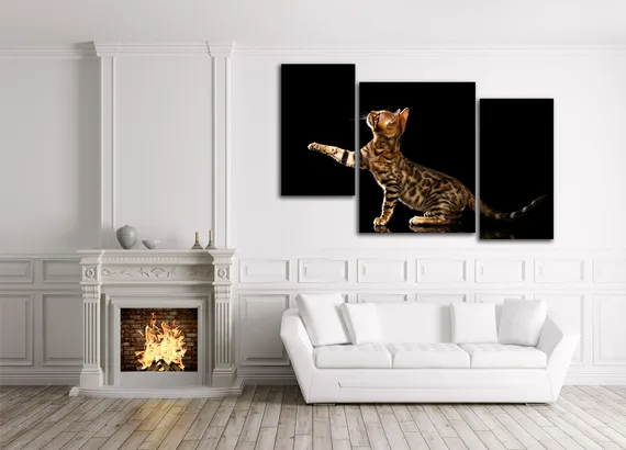 Модульная картина "Бенгальский котенок"