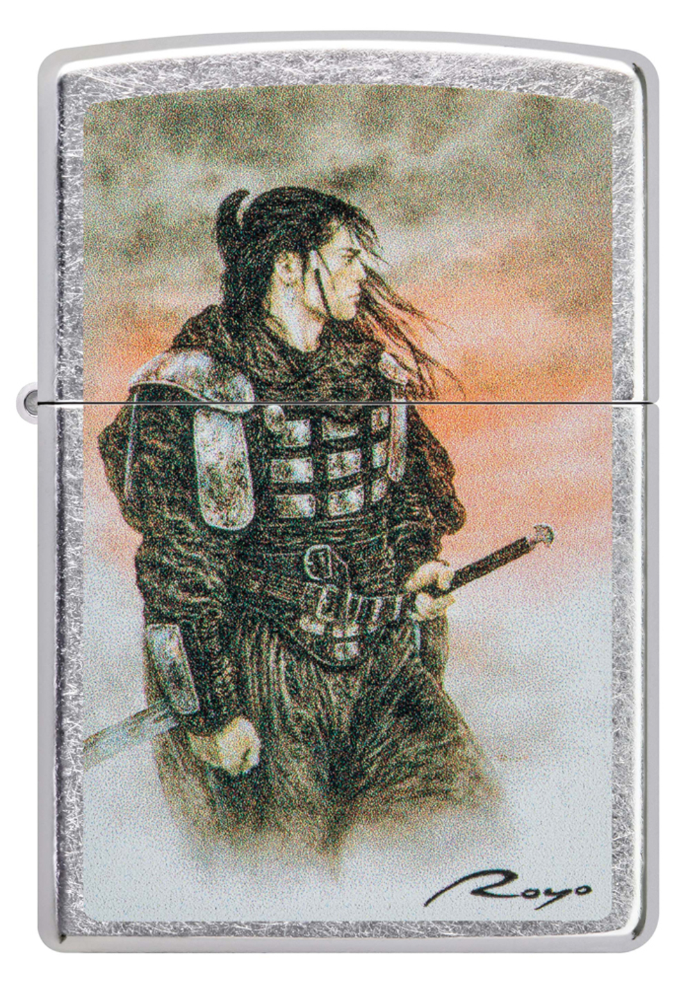 Зажигалка Zippo Luis Royo с покрытием Street Chrome, латунь/сталь, серебристая, 38x13x57 мм