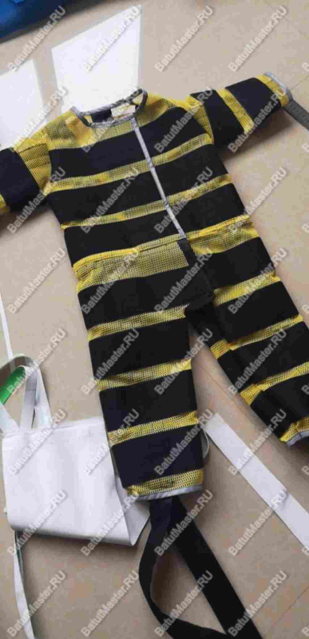 Липучий костюм желтый, размер S, для роста 1м-1.3м