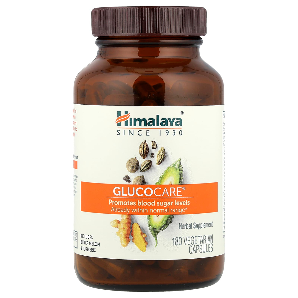Himalaya, GlucoCare®, 180 вегетарианских капсул