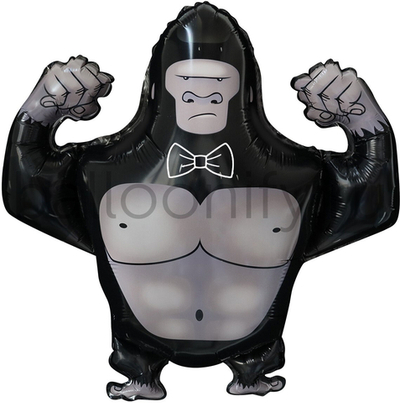 Шар (27''/69 см) Фигура, Горилла Джентльмен, Черный, 1 шт.