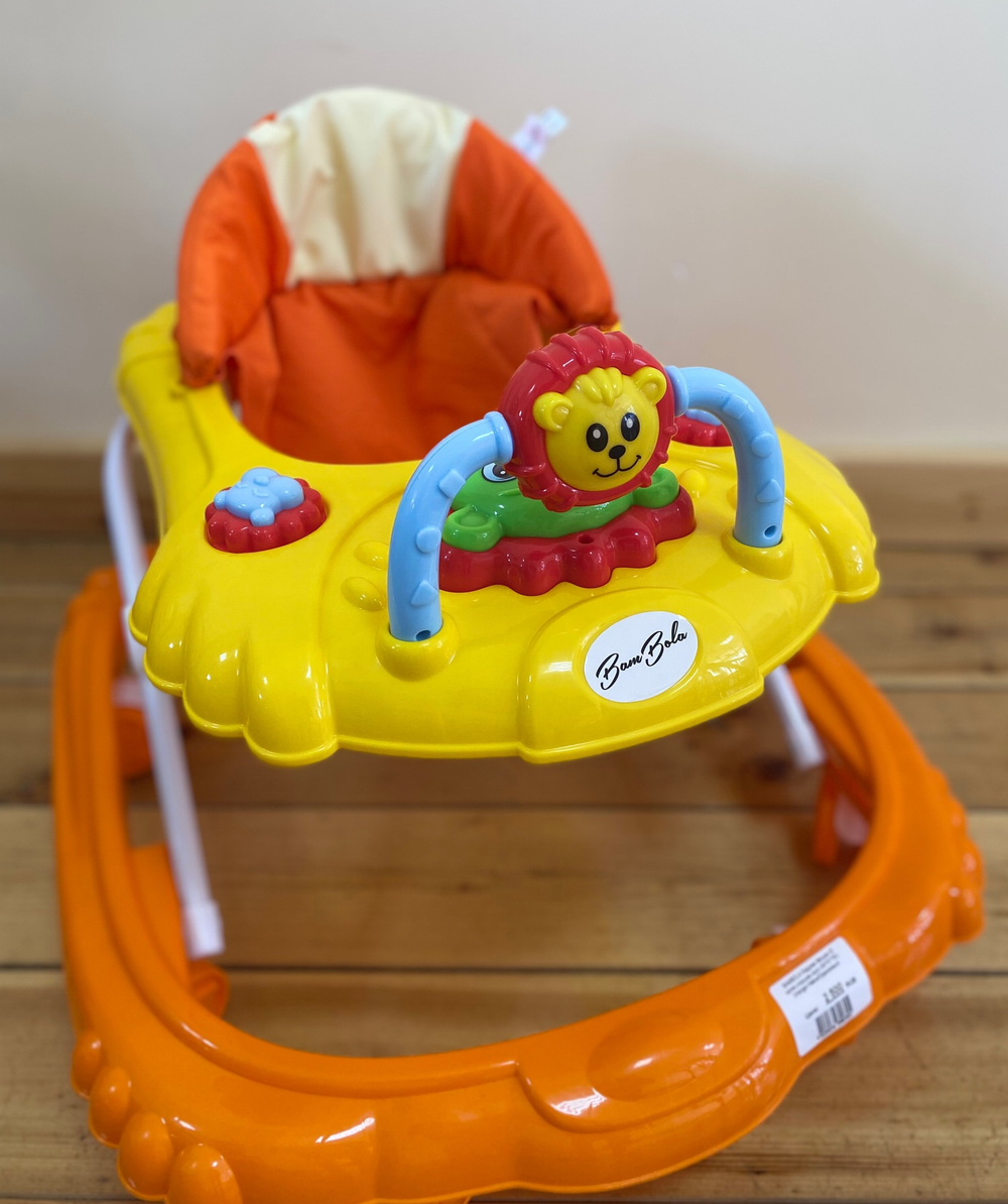 BAMBOLA Ходунки Мишка (8 колес,игрушки,муз) (63*57*55) Orange+Yellow/Оранжевый