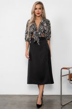 Юбка с разрезом (черный) Юб11-20/4 Nikol