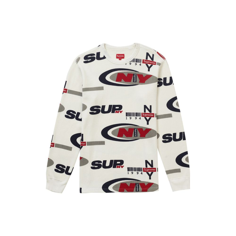 Supreme FW18 NY Waffle Thermal White