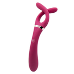 Бордовый двусторонний стимулятор Aster - 28,2 см. (Цвет: бордовый)