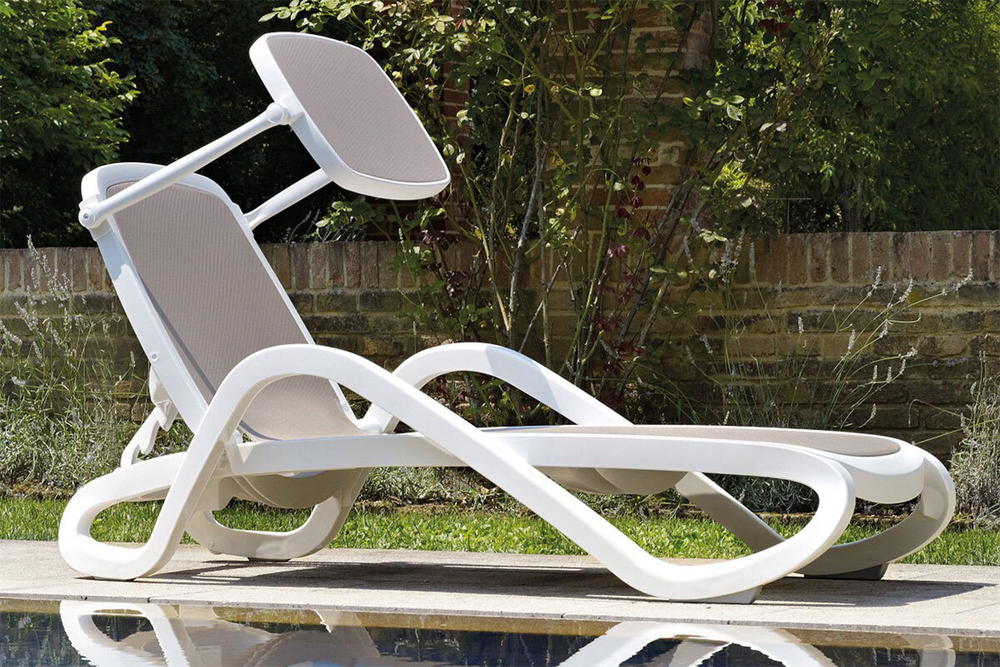 Шезлонг Nardi Alfa с подлокотниками, серый