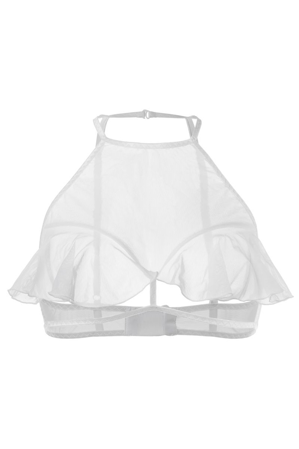 Эротический бралетт Karen с открытой грудью (Размер: 42-44) (Цвет: белый)