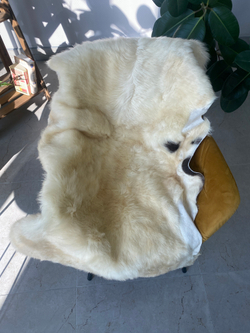 Шкура коврик меховой прикроватный овчина, 120х65 см.
