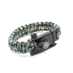 Браслет СЛЕДОПЫТ из паракорда свисток компас лезвие и огниво 26х2см