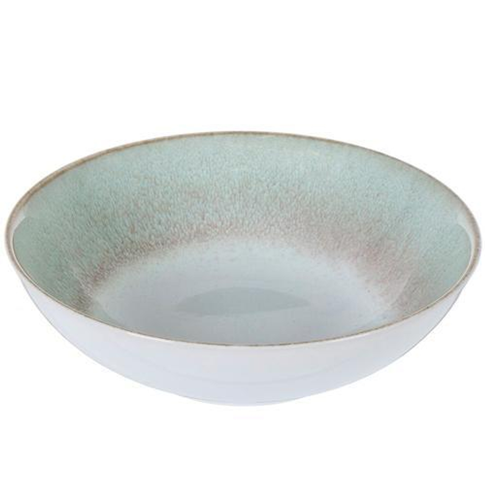 Тарелка суповая керамика 18.5см круглая серая