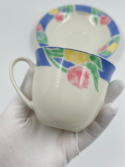 Чайная пара с синей каймой Givenchy by Yamaka