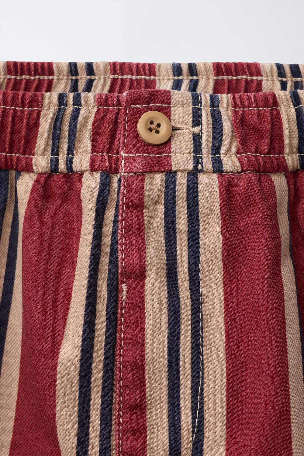 ZARA ШОРТЫ В ПОЛОСКУ, ТЕМНО-РОЗОВЫЙ