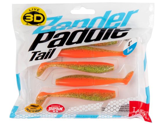Виброхвосты LJ 3D Series ZANDER PADDLE TAIL 4.0in (10.00)/Z12 5шт.