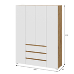 Шкаф с ящиками 4-х створчатый ШК 05 "Люмо"