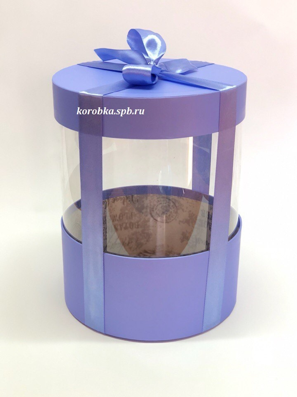 Коробка аквариум 22,5 см Цвет :Светло фиолетовый .