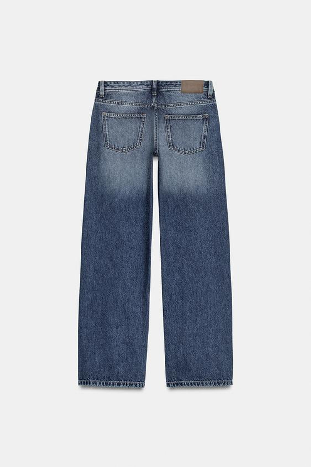 ZARA ДЖИНСЫ Z1975 ПРЯМОГО КРОЯ С НИЗКОЙ ПОСАДКОЙ, СИНИЙ