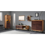 Настенная полка Флеверс 72х19х62 см из массива дуба, навесная панель-стеллаж из 3 полок