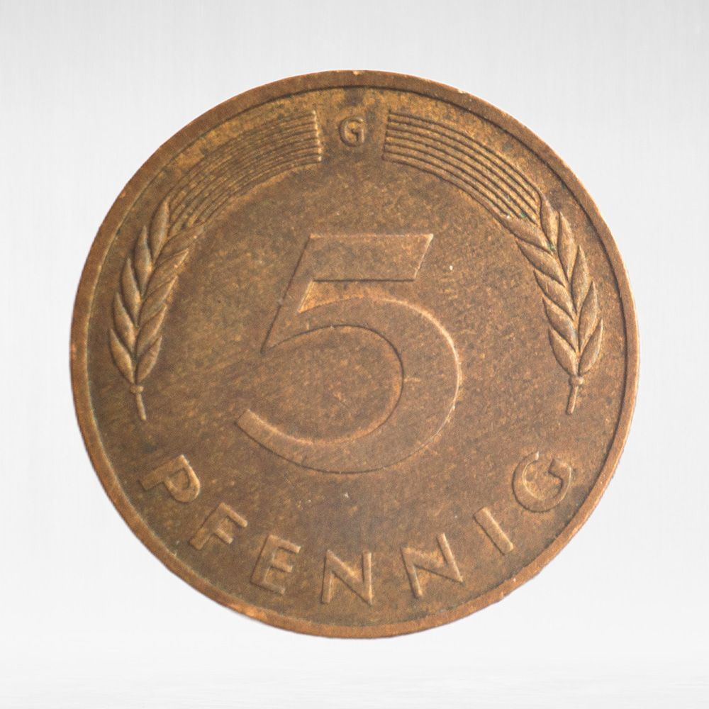 Germany, 5 Pfennigs, 1978, (Karlsruhe Mint - "G"), VF