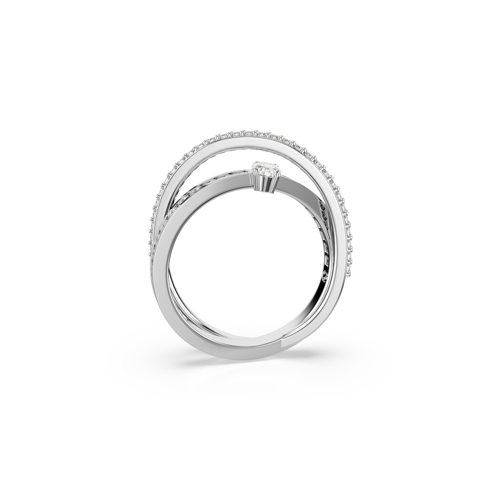 HYPERBOLA:RING 2 ROW WHITE/RHS 60
