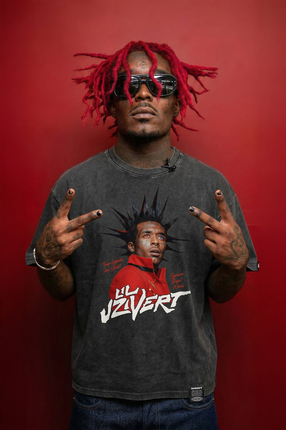 Футболка SHMOT "LILUZIVERT" GARMENT DYE Черный