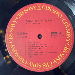 Винтажная виниловая пластинка LP Paul Simon Greatest Hits, Etc. (Japan 1978) (No Obi)
