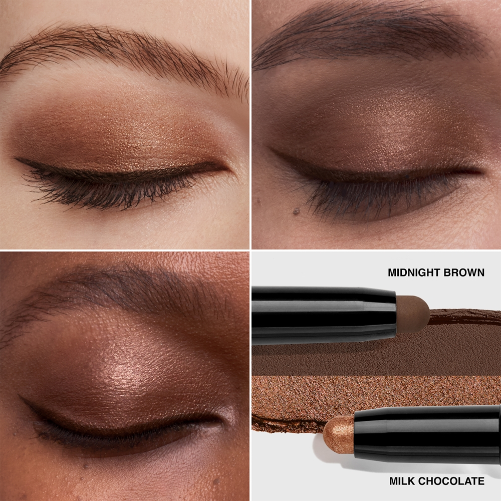 Bobbi Brown Long-Wear Cream Shadow Stick Duo - Тушь для ресниц в карандаше двойная оттенок Milk Chocolate / Midnight Brown, 1 g