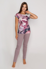 [m]Пижама женская "НЕВЕСОМОСТЬ" футб+штаны КЖ 0200