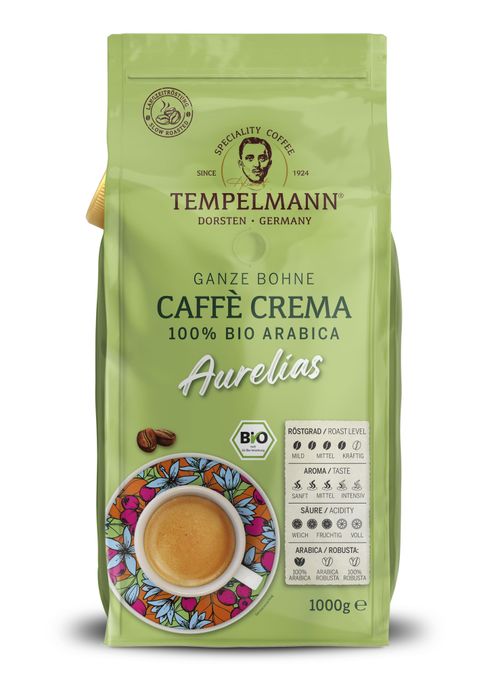 Кофе в зернах Tеmpelmann Caffe Crema Aurelias 1 кг