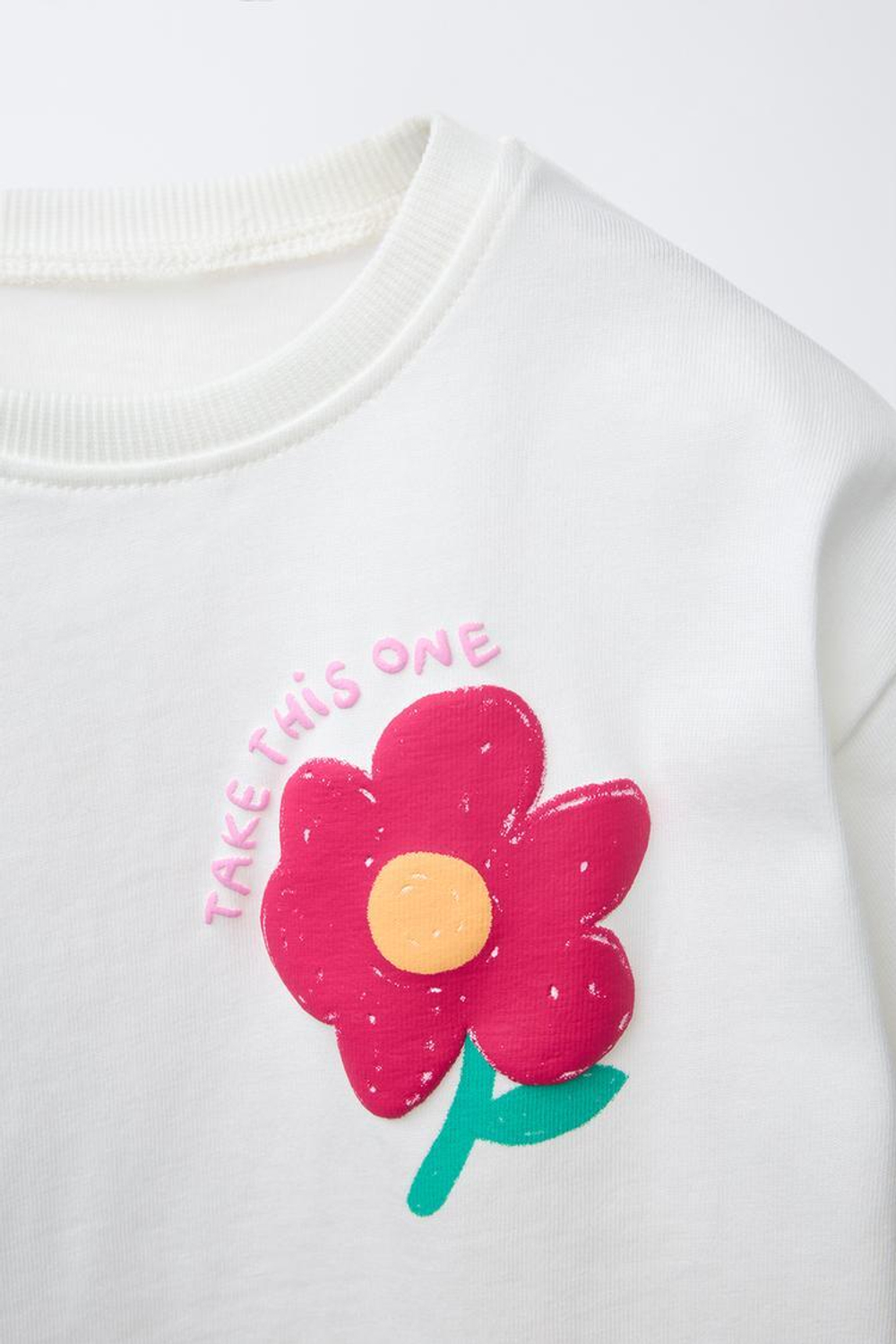 ZARA ФУТБОЛКА С РЕЛЬЕФНЫМ ПРИНТОМ, РАЗНОЦВЕТНЫЙ