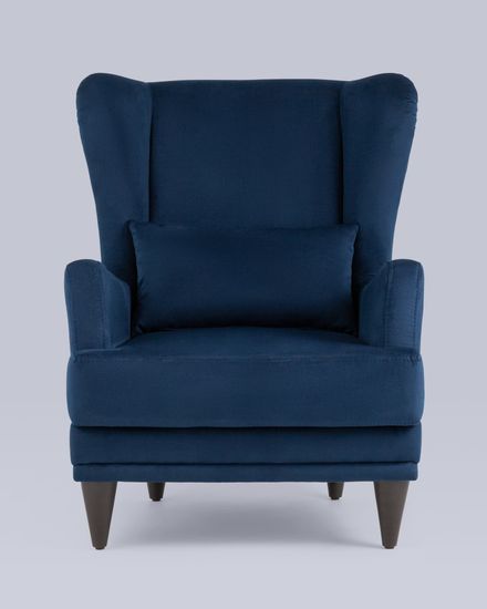 Кресло Скотт велюр тёмно-синий