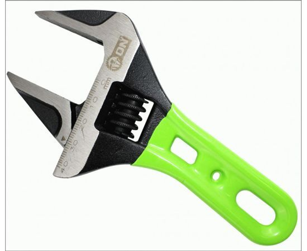 FIT Ключ разводной укороченный 135 мм ( 36 мм ) с тонкими губками CrV шкала ПВХ рукоятка для сантехники