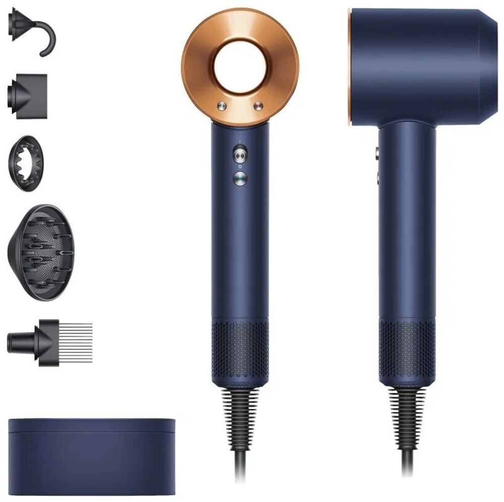 Фен Dyson Supersonic HD07 1600 Вт, Prussian Blue/Bright Copper