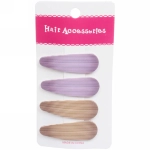 Зажимы для волос 4шт «Collection School», принт тонкие полоски, 5,2*1,7см