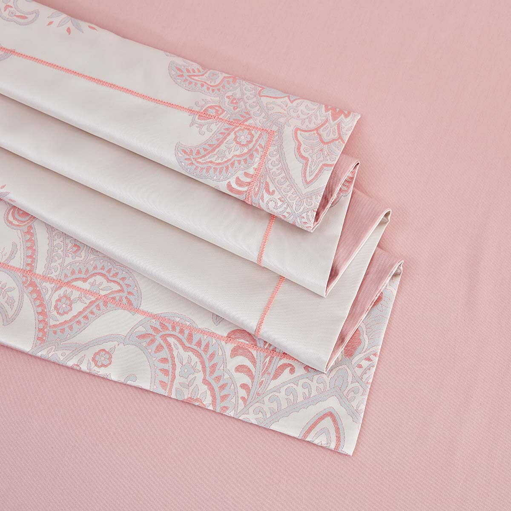 Постельное белье 2 спальное евро Arya home Majestik Clara розовое