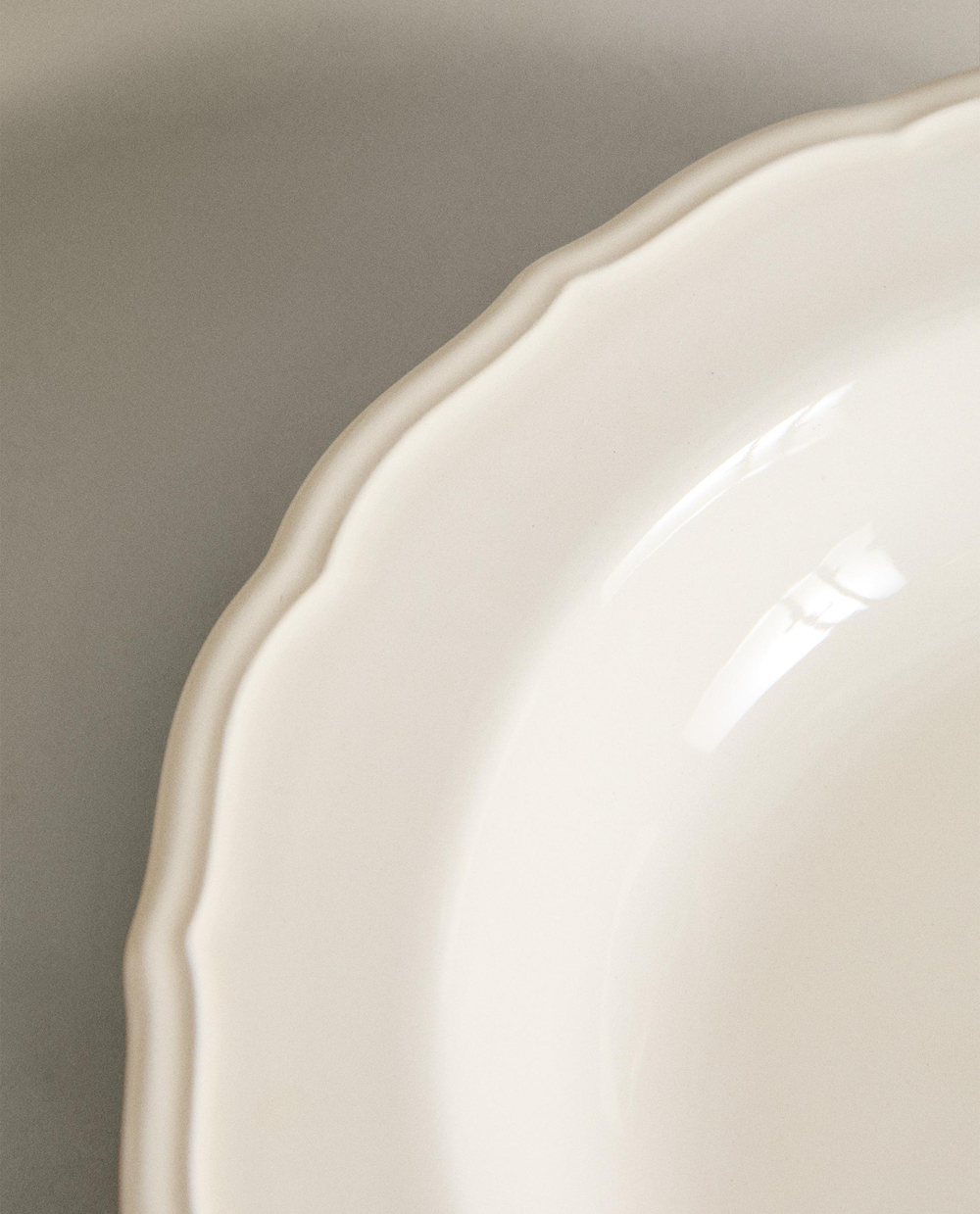 Zara Home тарелка глубокая из фаянса, цвет бежевый, 23 см