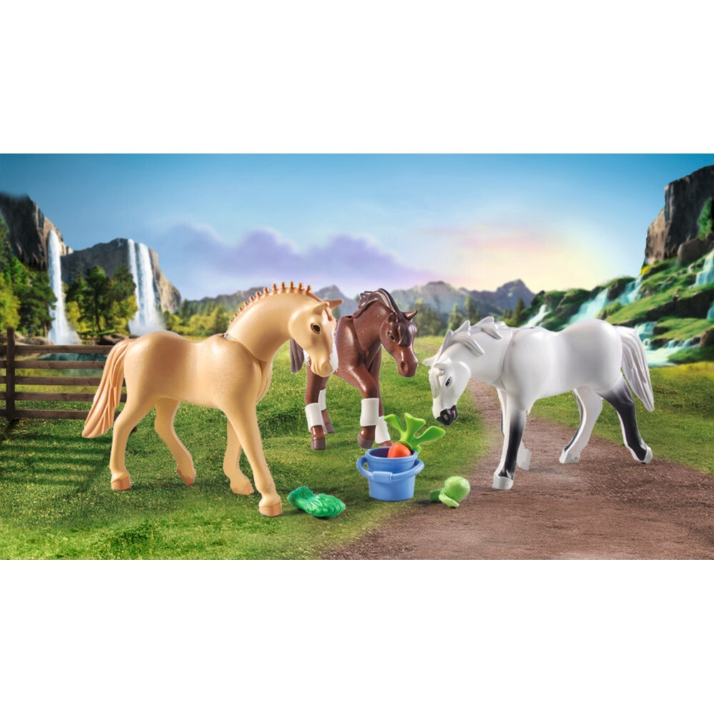 Playmobil - Лошади Водопада 3 лошади: Морган, Квотер Хорс и Англоар 71356 / артикул   71356  / GTIN 4008789713568
