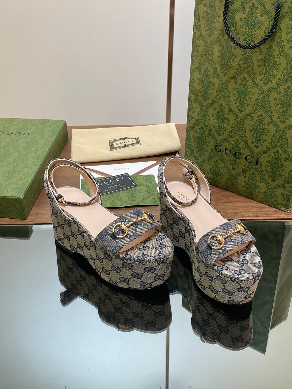 Gucci Horsebit Flatform Sandal