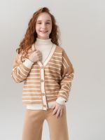 Кардиган для девочки в школу AT1010 сахара