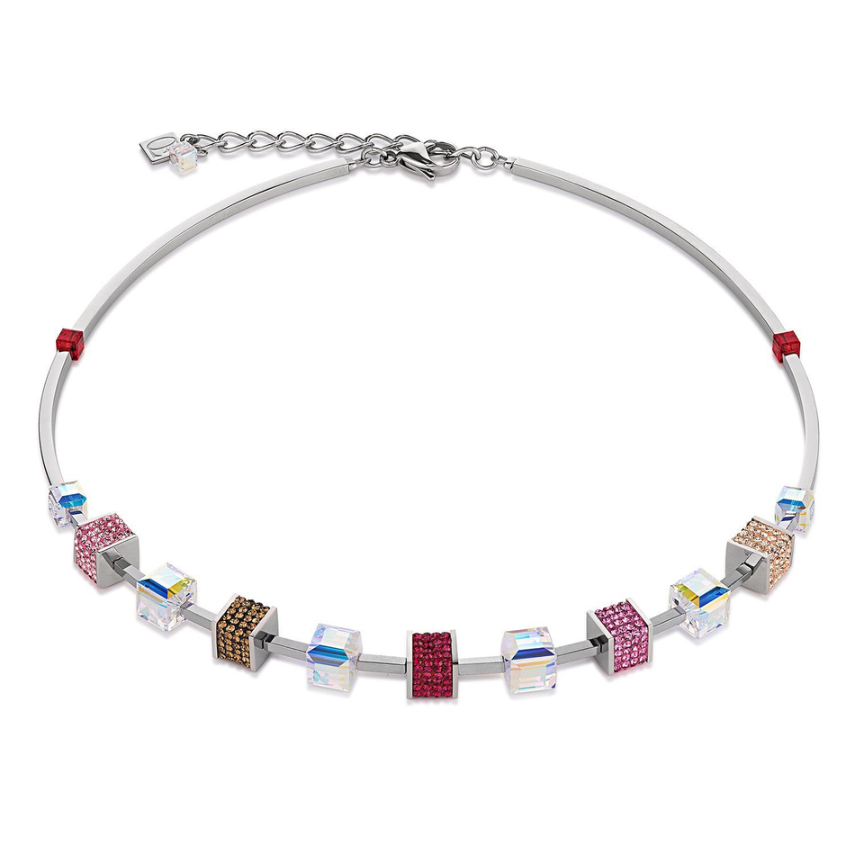 Колье Coeur de Lion 4906/10-0319 цвет мультиколор, красный, розовый, бежевый, золотой, прозрачный