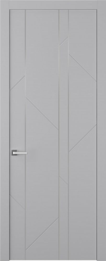 Дверь Флекс 1 Молдинг Хром / Цвет Эмаль светло - серый / Двери Belwooddoors