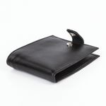 Портмоне мужское FABULA "Largo", 125х97 мм, натуральная кожа, застежка-кнопка, черное, PM.44.LG