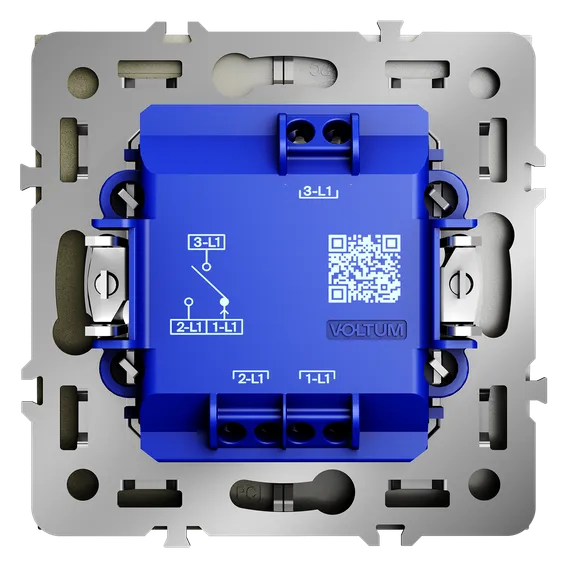 Выключатель встраиваемый VOLTUM S70 для жалюзи 10А, (шелк) vls020704